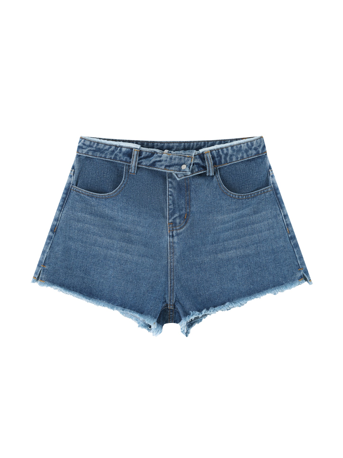 Vintage Wash High Rise Denim Shorts