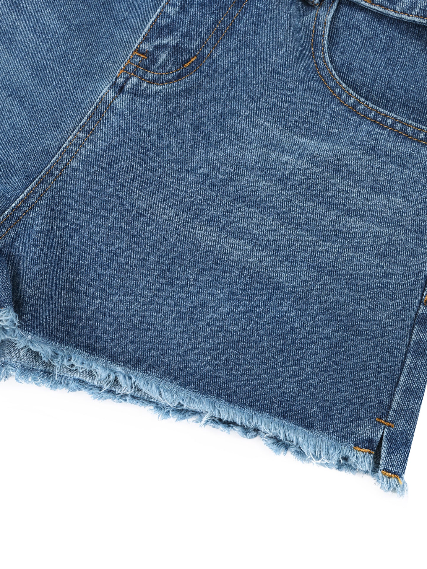Vintage Wash High Rise Denim Shorts
