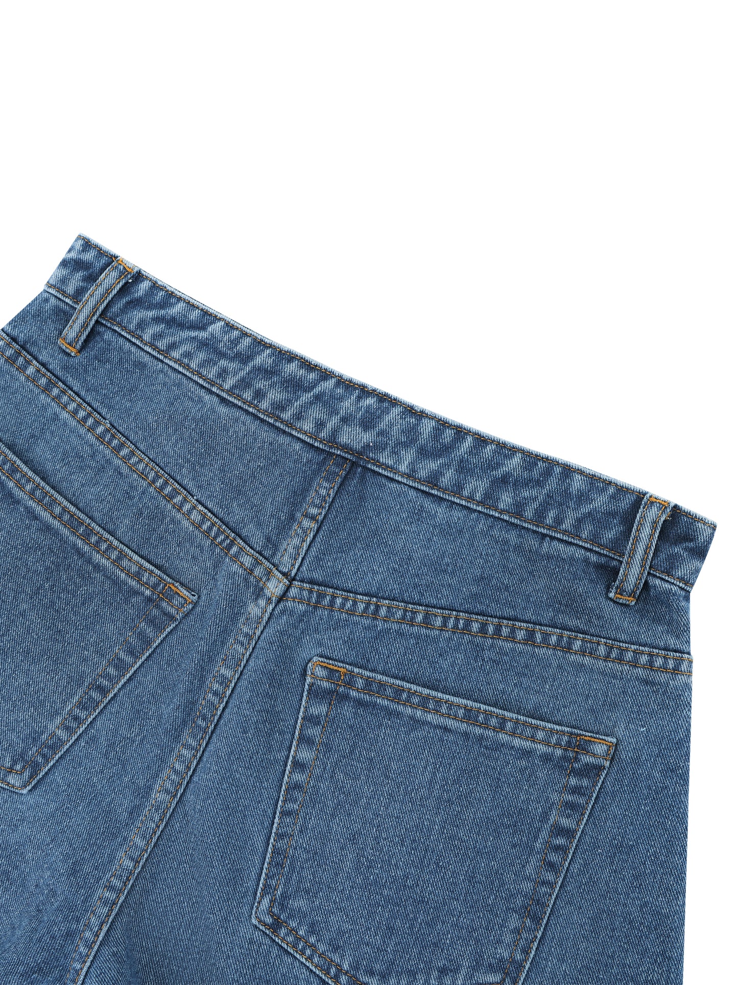Vintage Wash High Rise Denim Shorts
