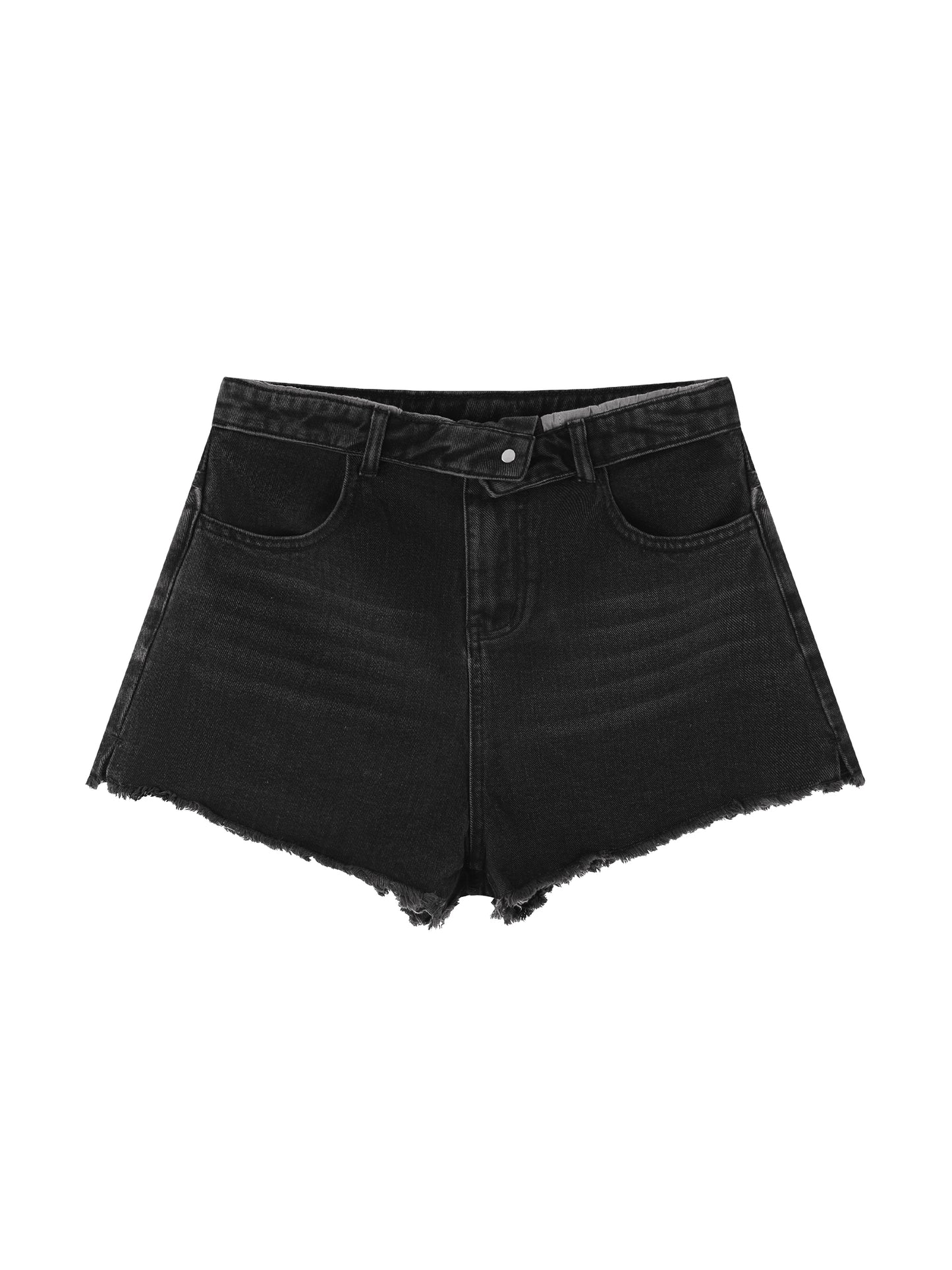Vintage Wash High Rise Denim Shorts