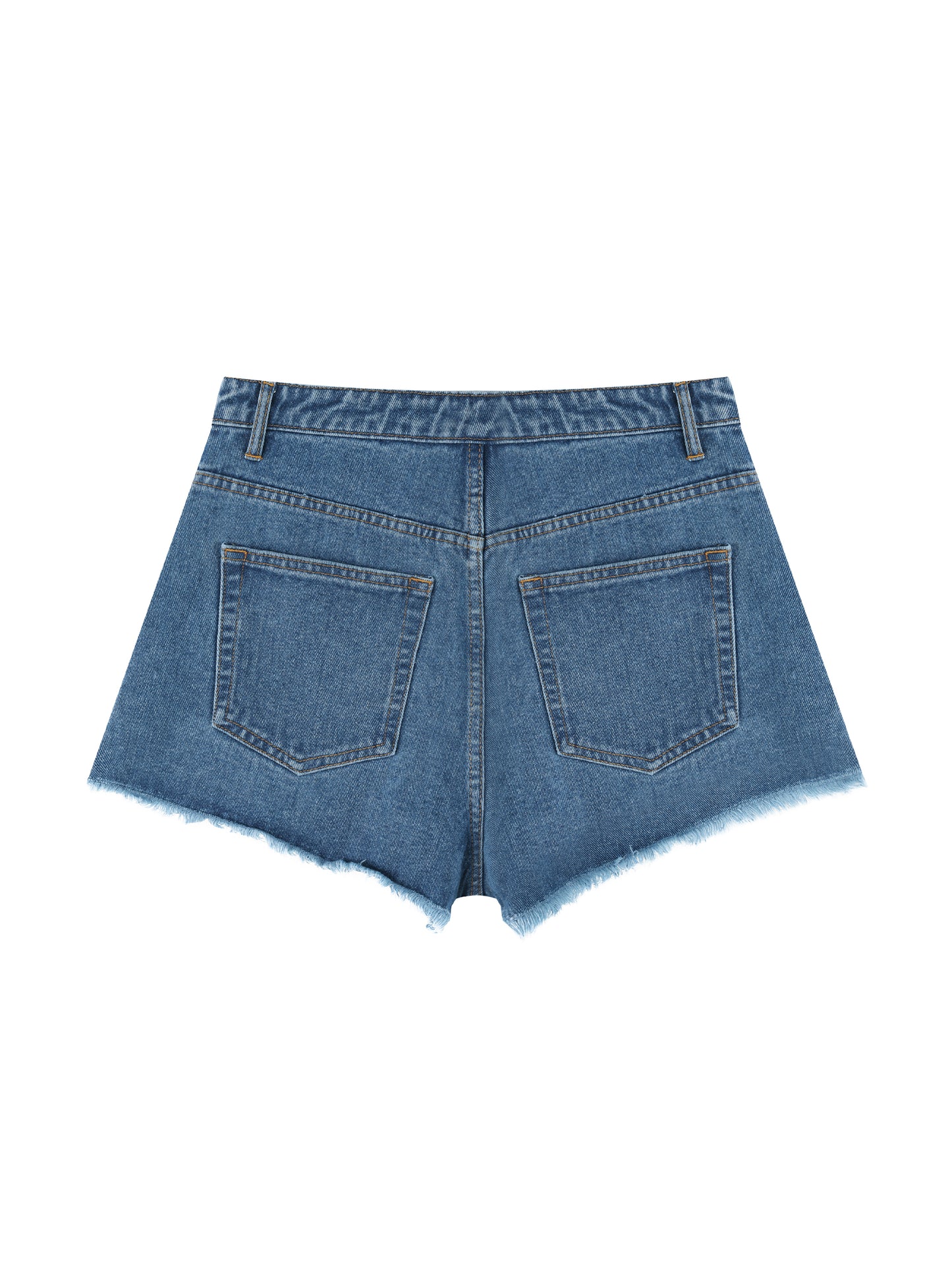 Vintage Wash High Rise Denim Shorts