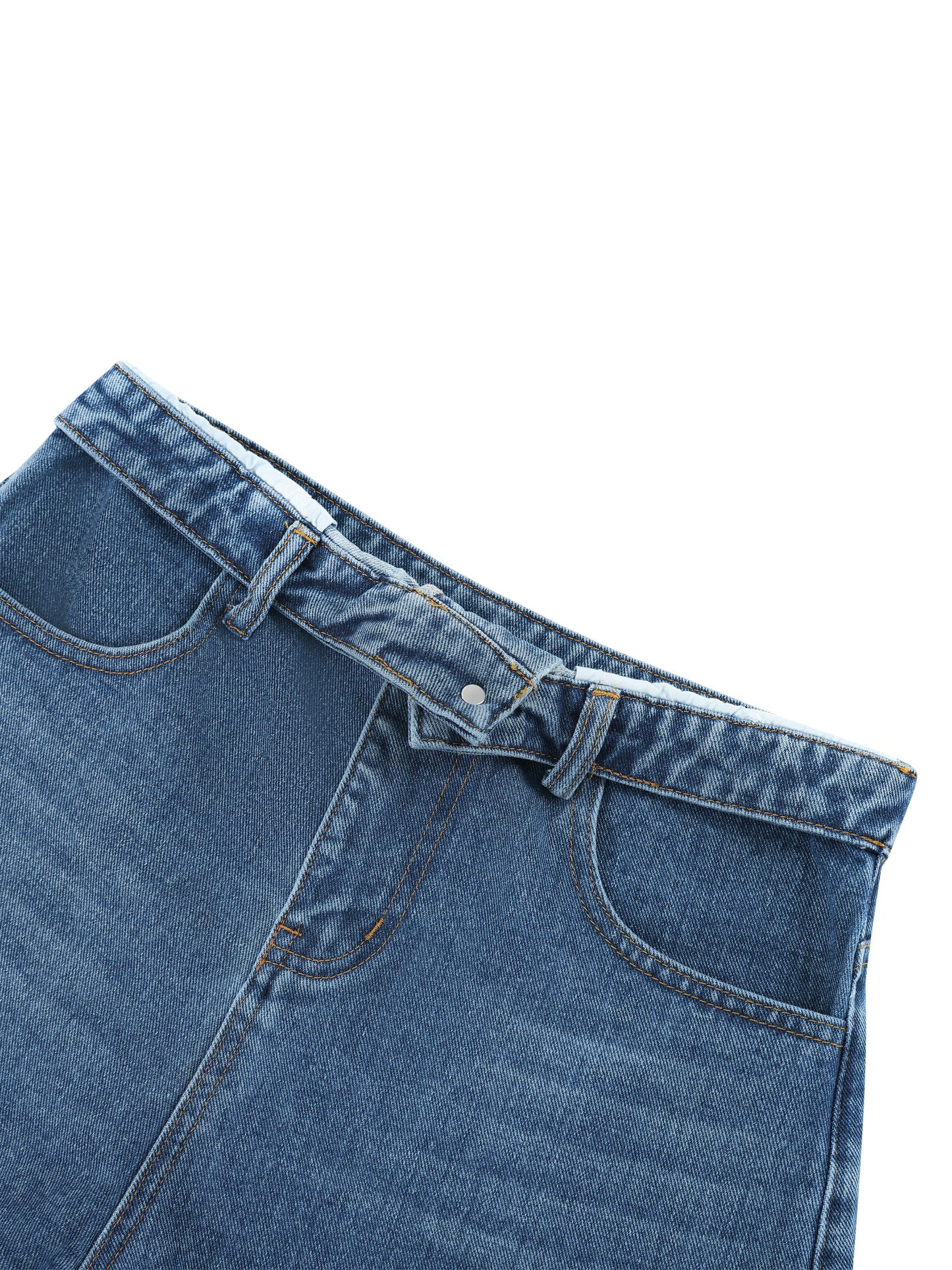 Vintage Wash High Rise Denim Shorts