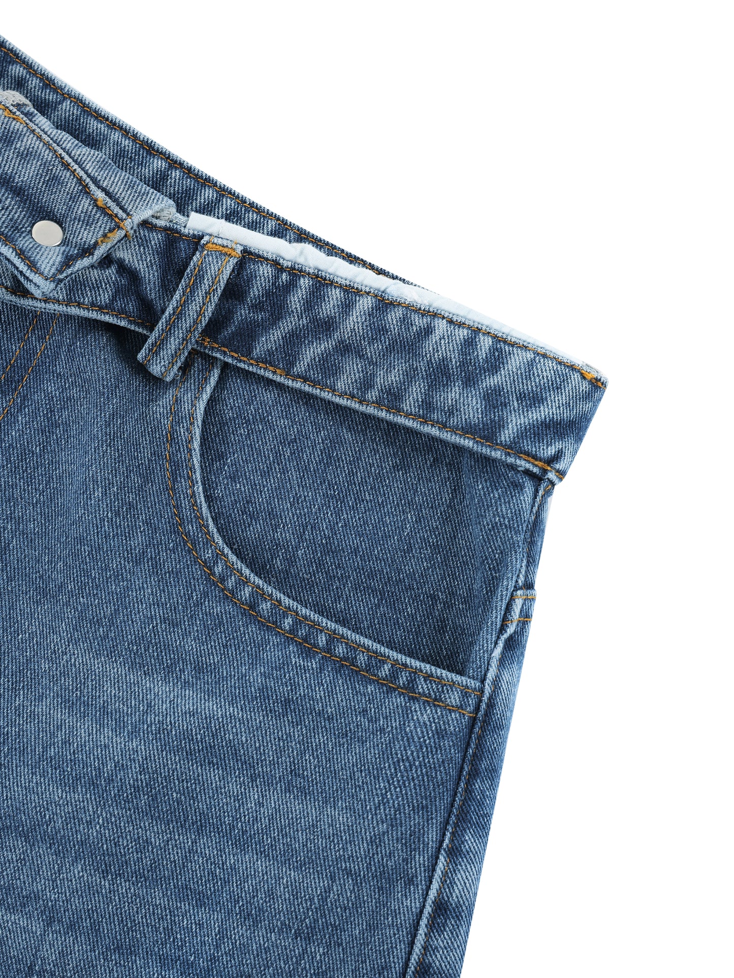 Vintage Wash High Rise Denim Shorts